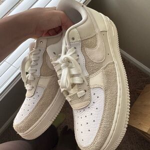 Nike Beige and White Sneakers